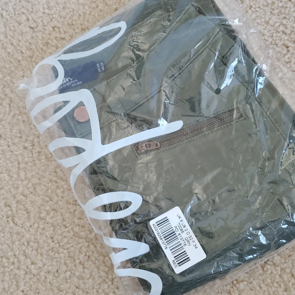 Boden Olive Green Skinny Biker Pants Women Size 2